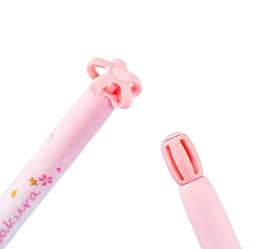 Lot de 4 stylos noir fleur de Sakura 🌸