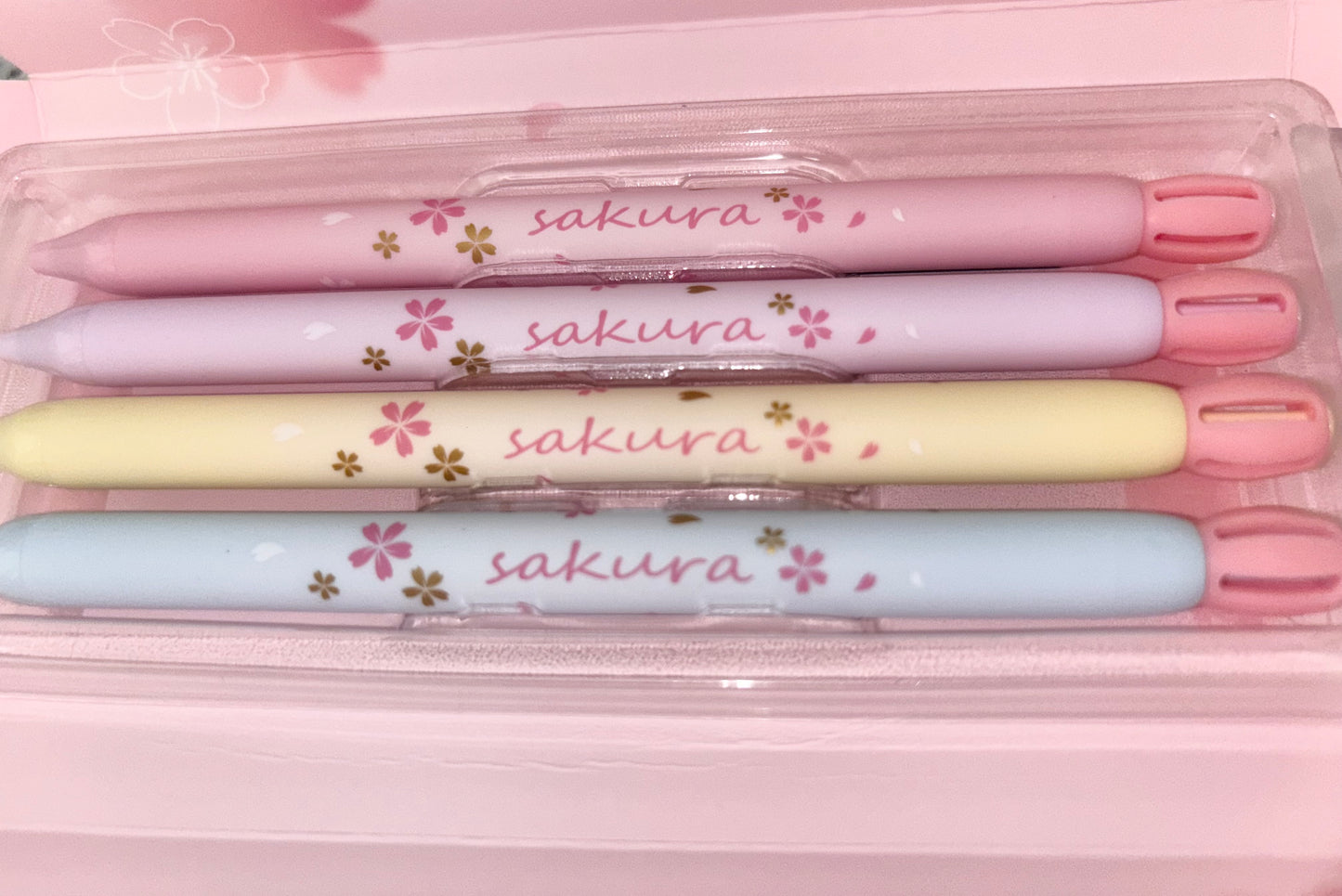 Lot de 4 stylos noir fleur de Sakura 🌸