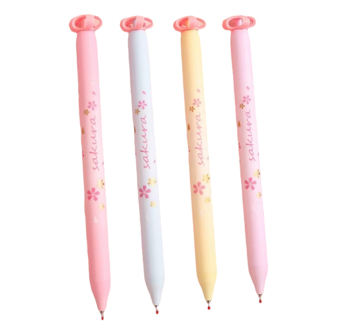 Lot de 4 stylos noir fleur de Sakura 🌸