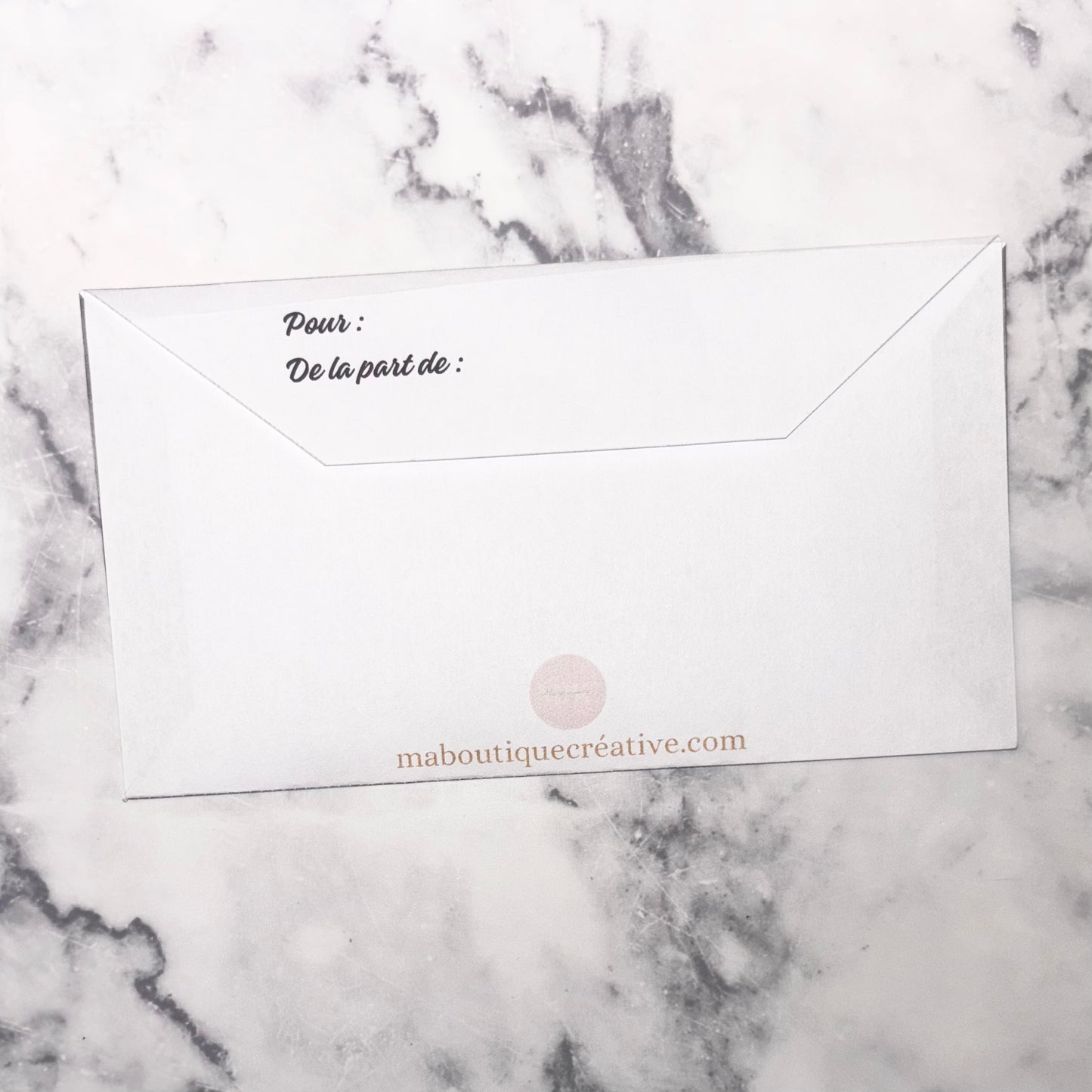 Enveloppe argent format téléchargement (pas de format physique)