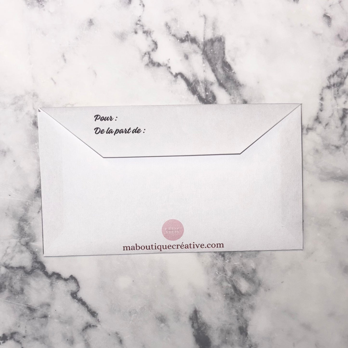 Enveloppe argent format téléchargement (pas de format physique)