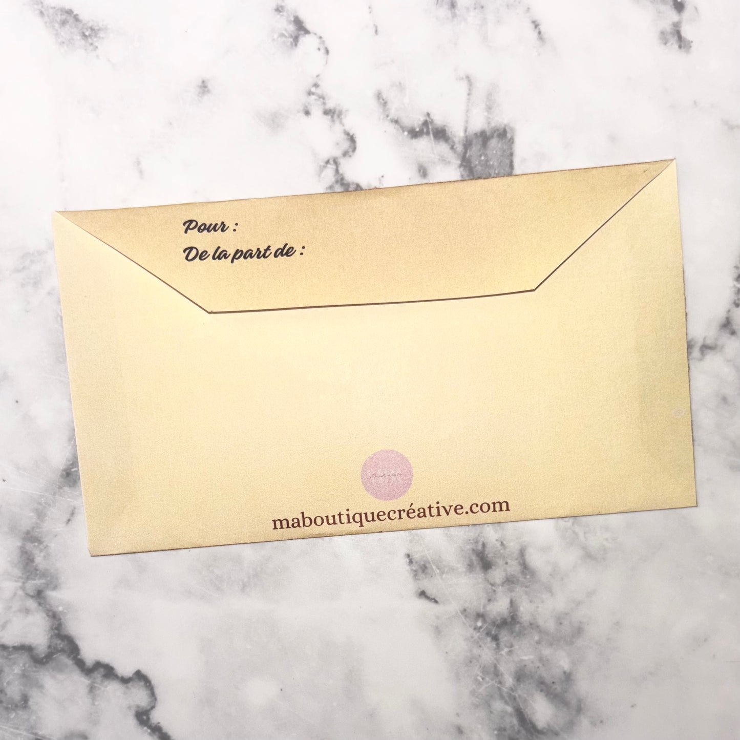 Enveloppe argent format téléchargement (pas de format physique)