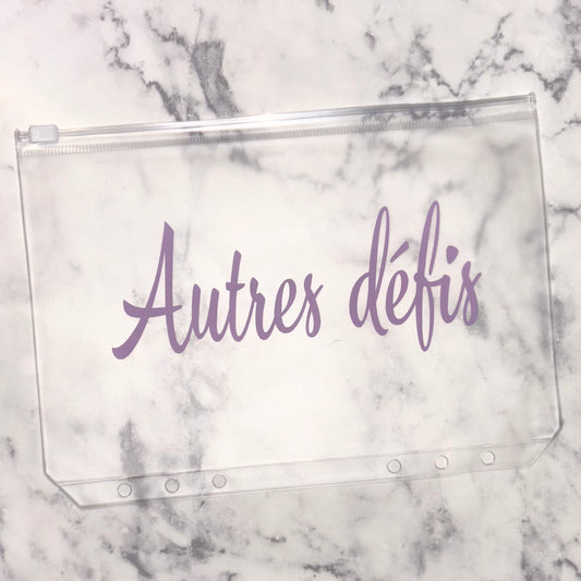 1 enveloppe zip budgétaire personnalisable A5