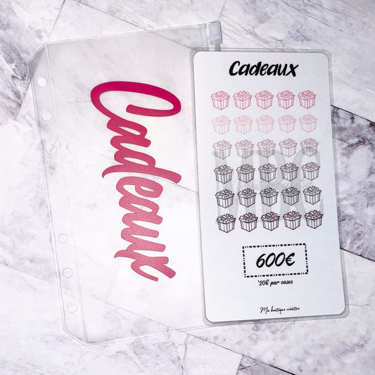 Kit Cadeaux 600€ enveloppe zip A6 + tracker