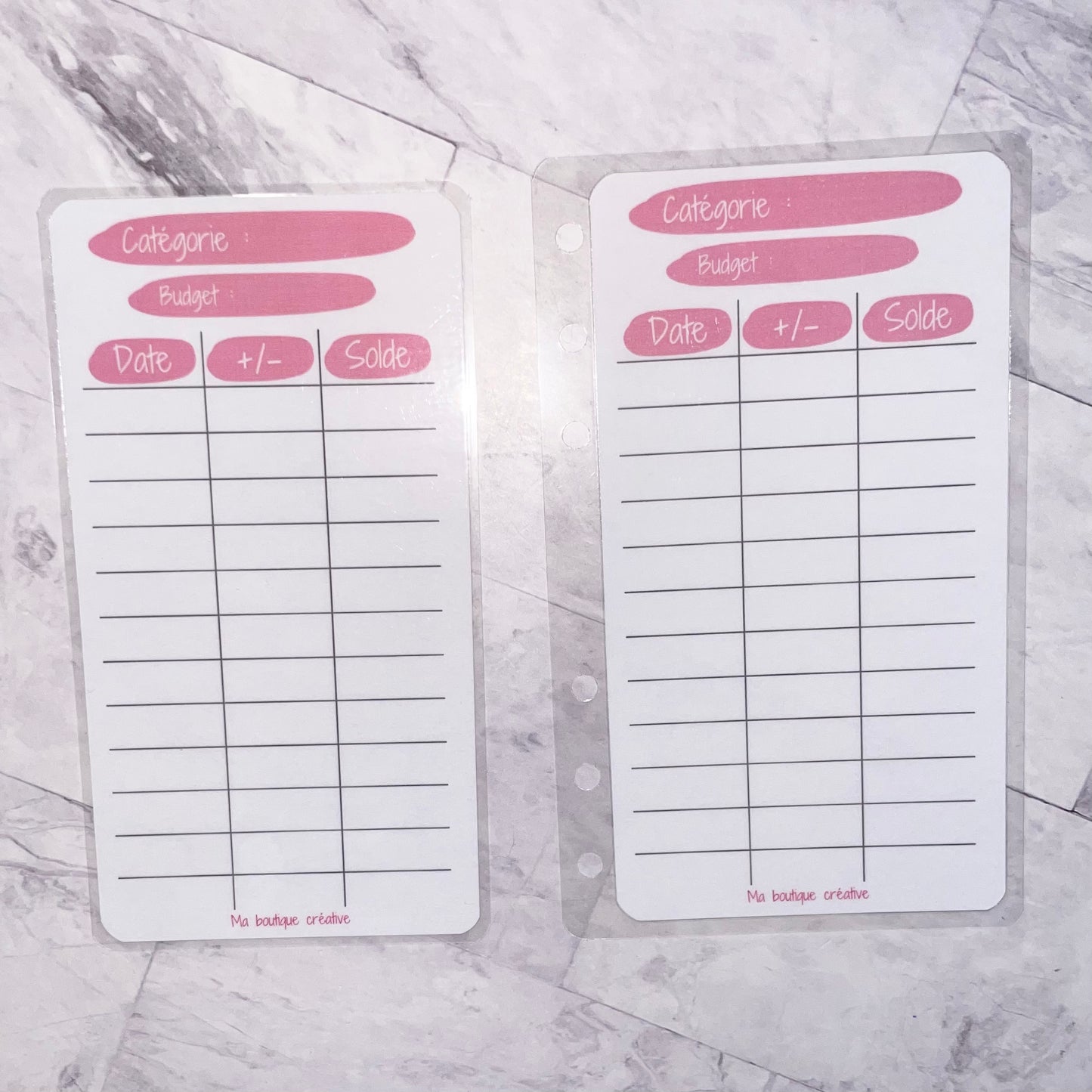 1 Tracker budget coloré (avec ou sans perforations) format A6 ou A7