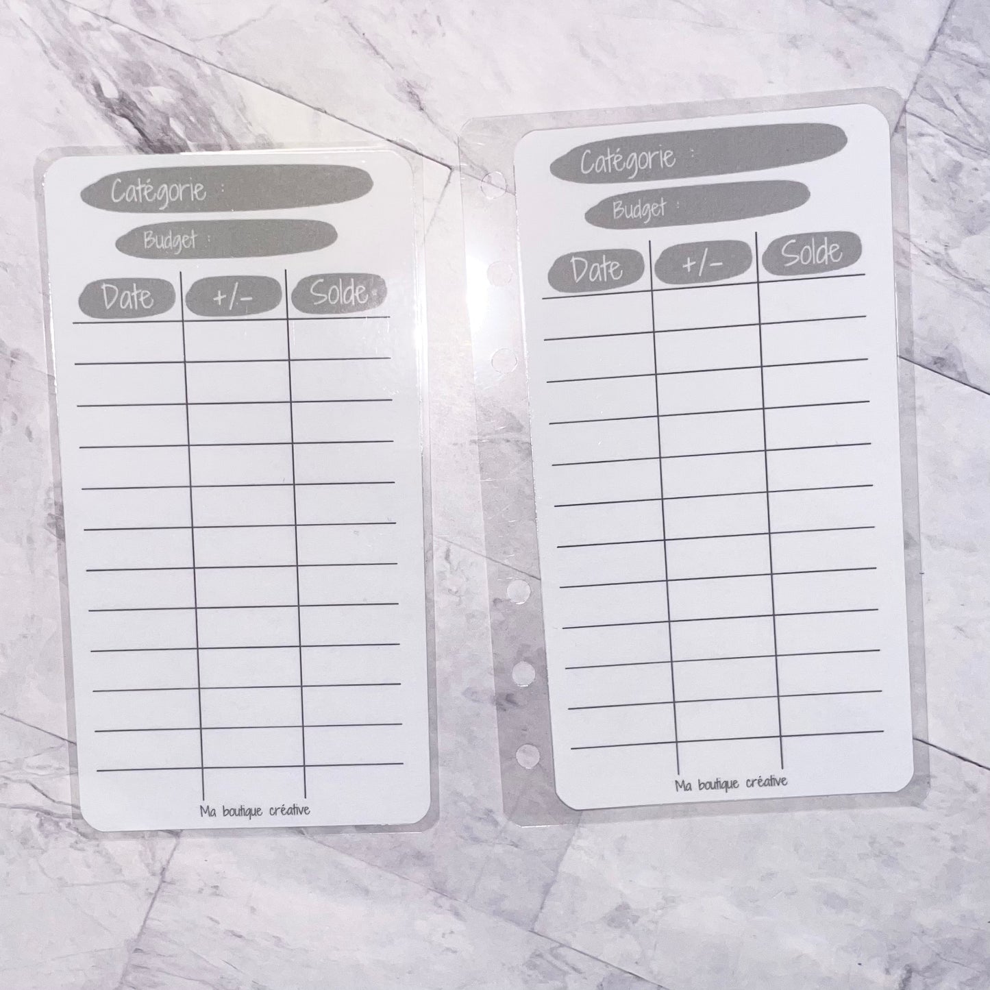 1 Tracker budget coloré (avec ou sans perforations) format A6 ou A7