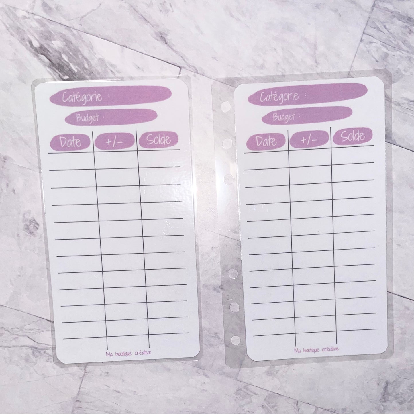 1 Tracker budget coloré (avec ou sans perforations) format A6 ou A7