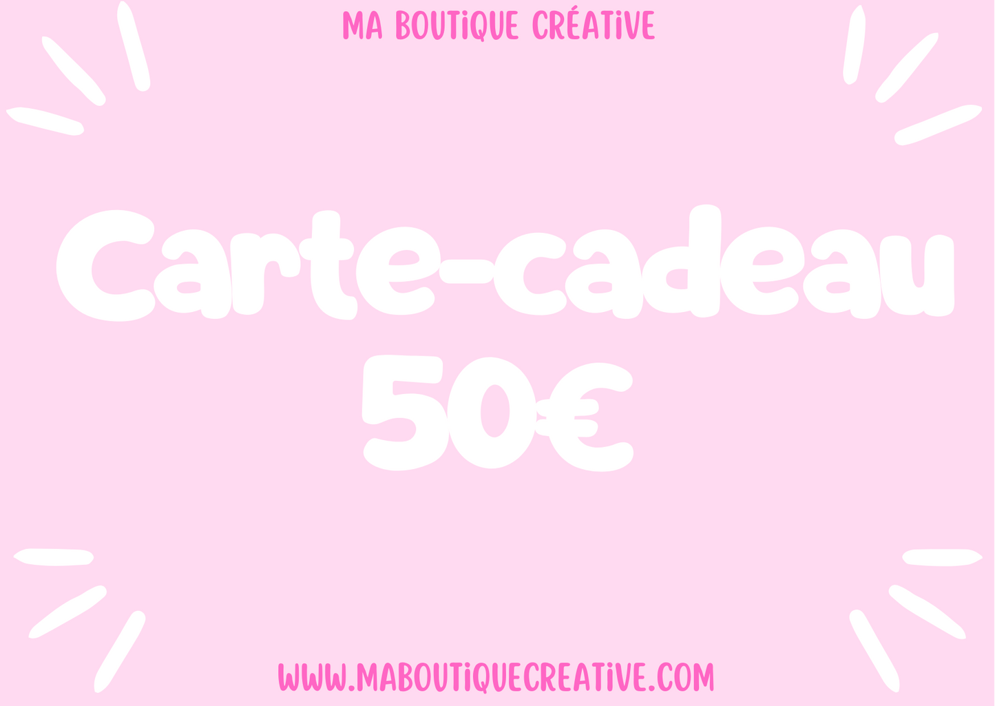 Carte-cadeau « Ma boutique créative »