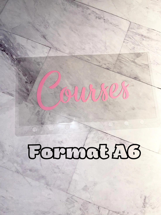 1 Enveloppe budgétaire plastifiée transparente format A6 personnalisable