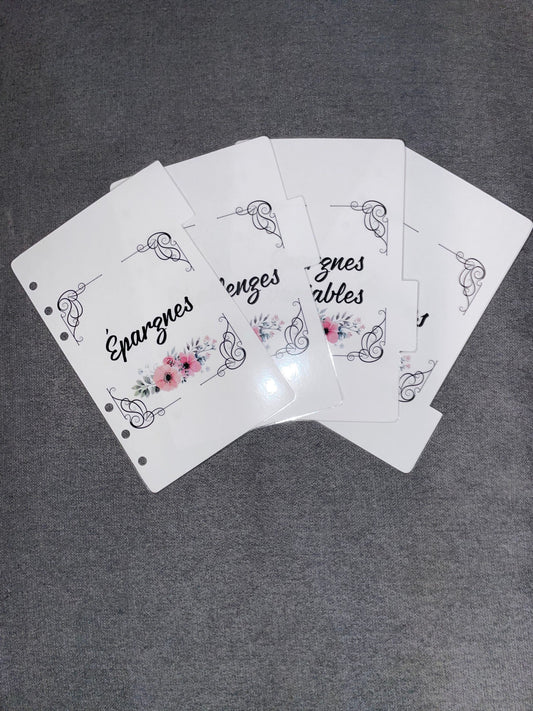 Intercalaire(s) format A6 enveloppes budget