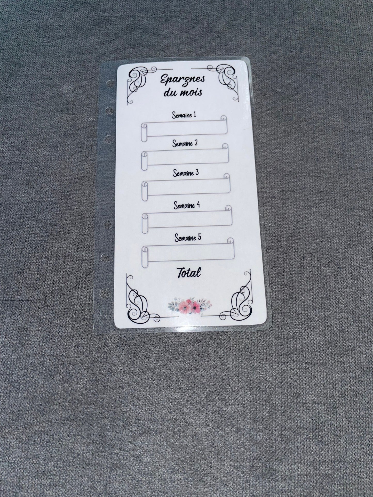 1 Tracker épargnes du mois par semaines ET/OU catégories personnalisable format A6