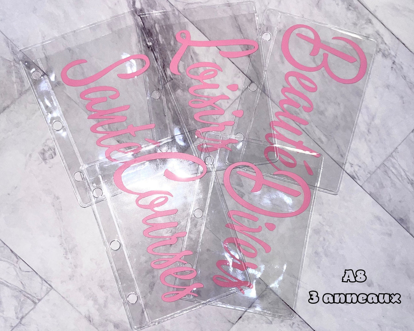 Lot de 5 enveloppes budgétaire A8, 3 anneaux personnalisable