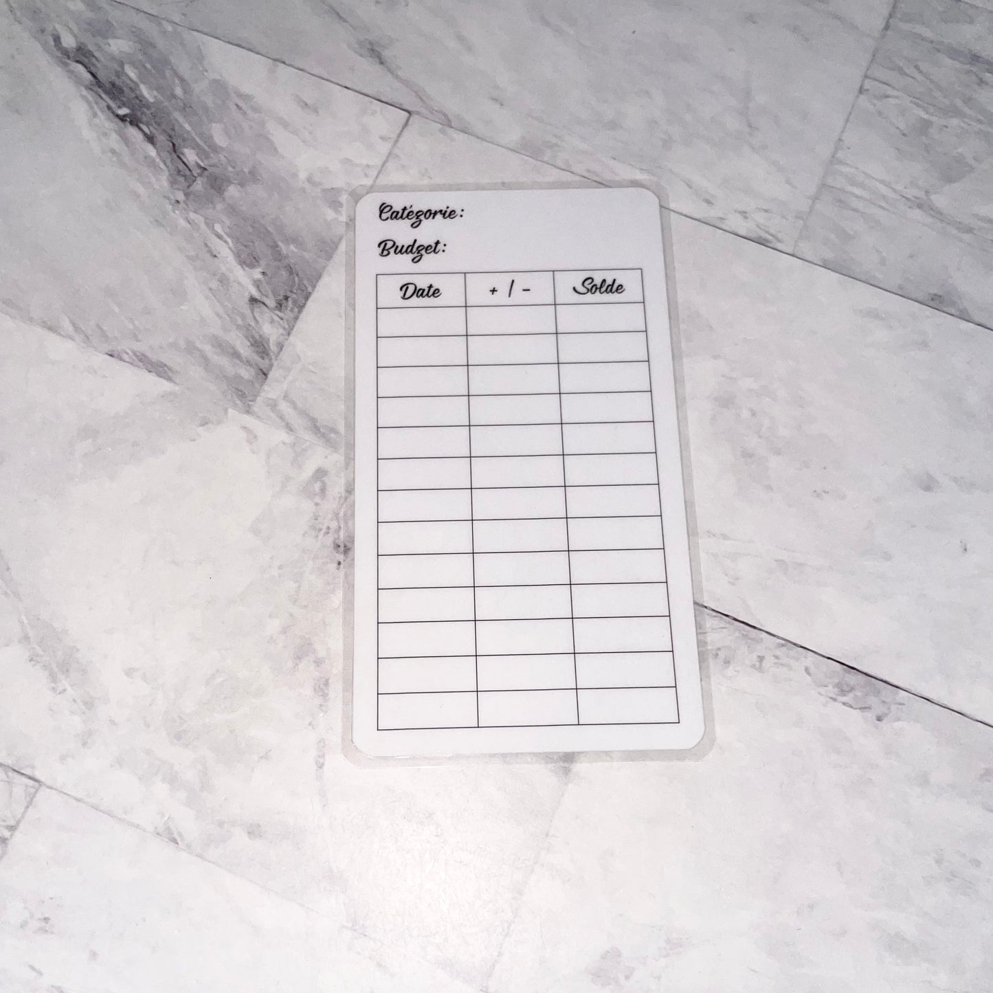 1 tracker format A7 avec ou sans perforations.