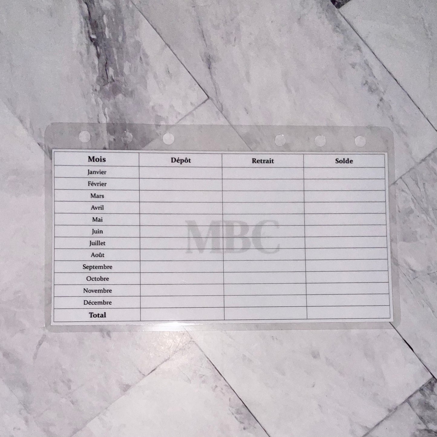 1 Tracker budget pièces de monnaies par semaines ET/OU par mois