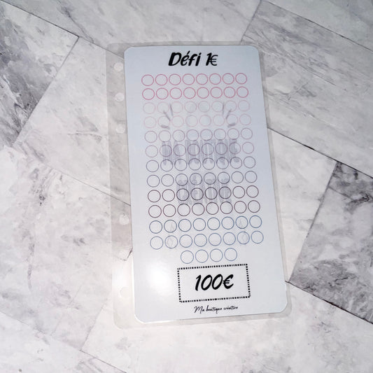 1 Tracker défi 1€ ET/OU défi 2€ format A6