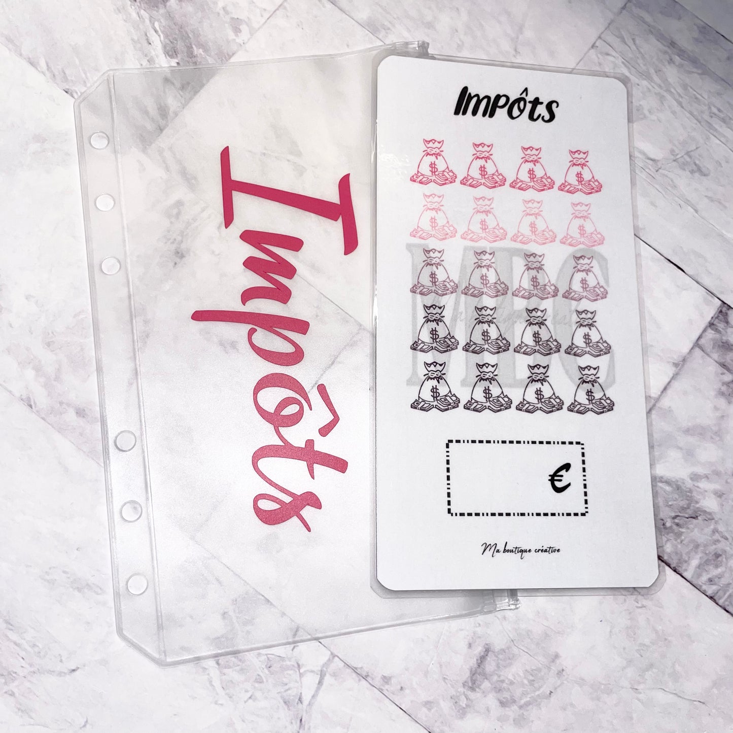 Kit Impôts enveloppe zip A6 + tracker