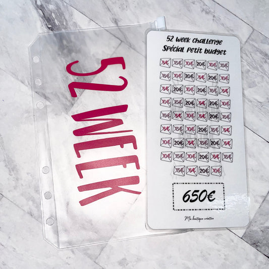 Kit 52 week challenge PETIT BUDGET enveloppe zip A6 + tracker