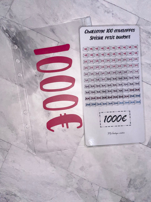 Kit challenge 100 enveloppes petit budget enveloppe zip A6 + tracker