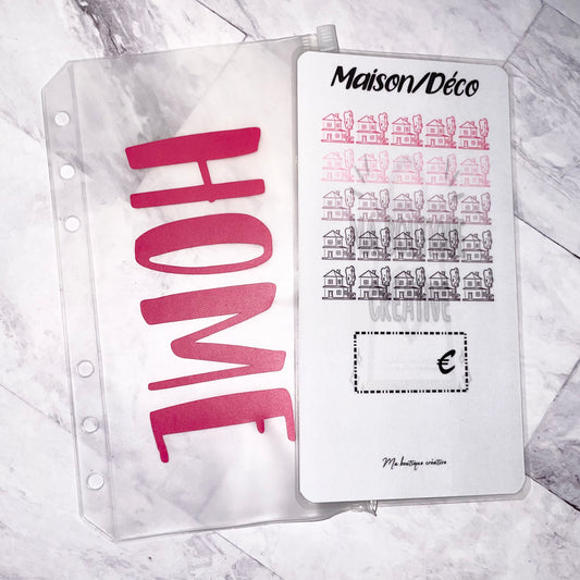 Kit Maison/Déco (avec montant à mettre soi-même) enveloppe zip A6 + tracker