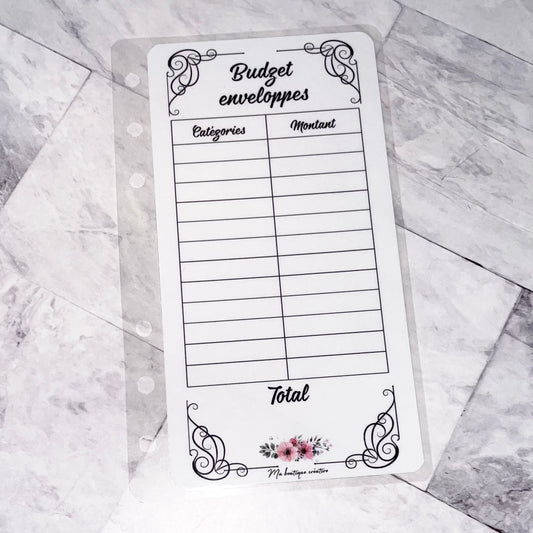 1 Tracker budget enveloppes du mois format A6