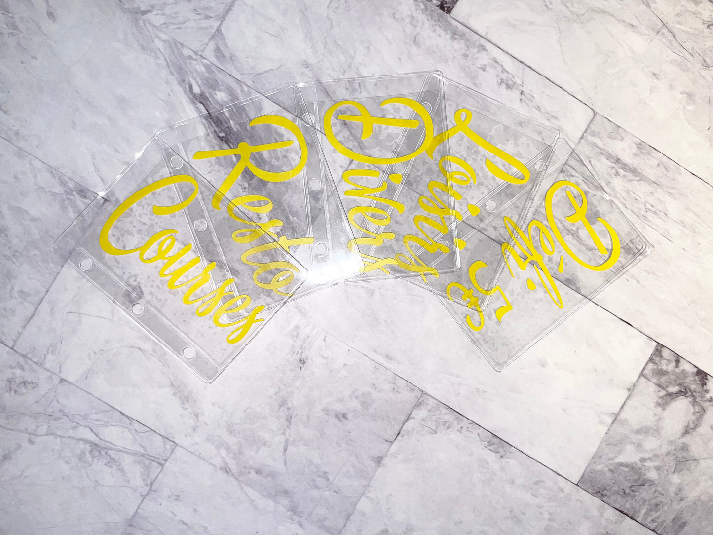 Lot de 5 enveloppes budgétaire A8, 3 anneaux personnalisable