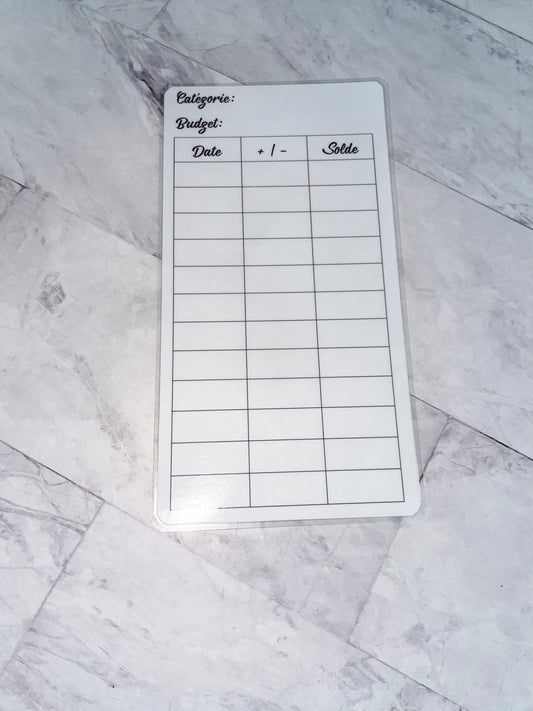 1 tracker format A6 avec ou sans perforations