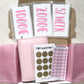 Pack classeur + défis format A6 rose bonbon