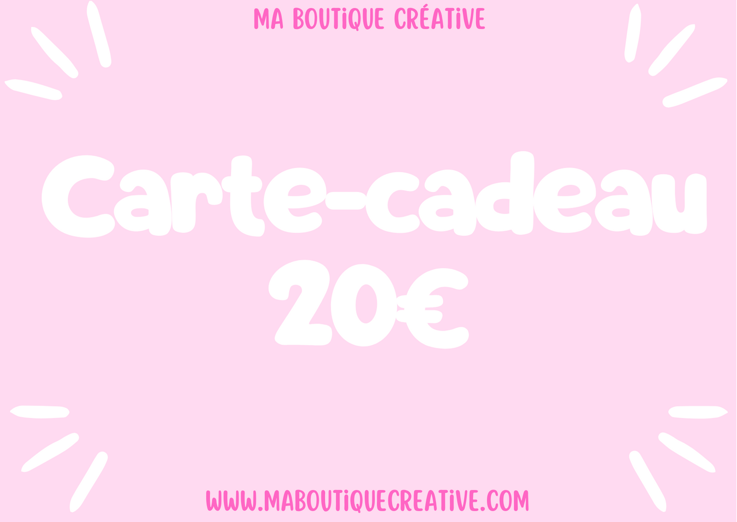 Carte-cadeau  « Ma boutique créative »