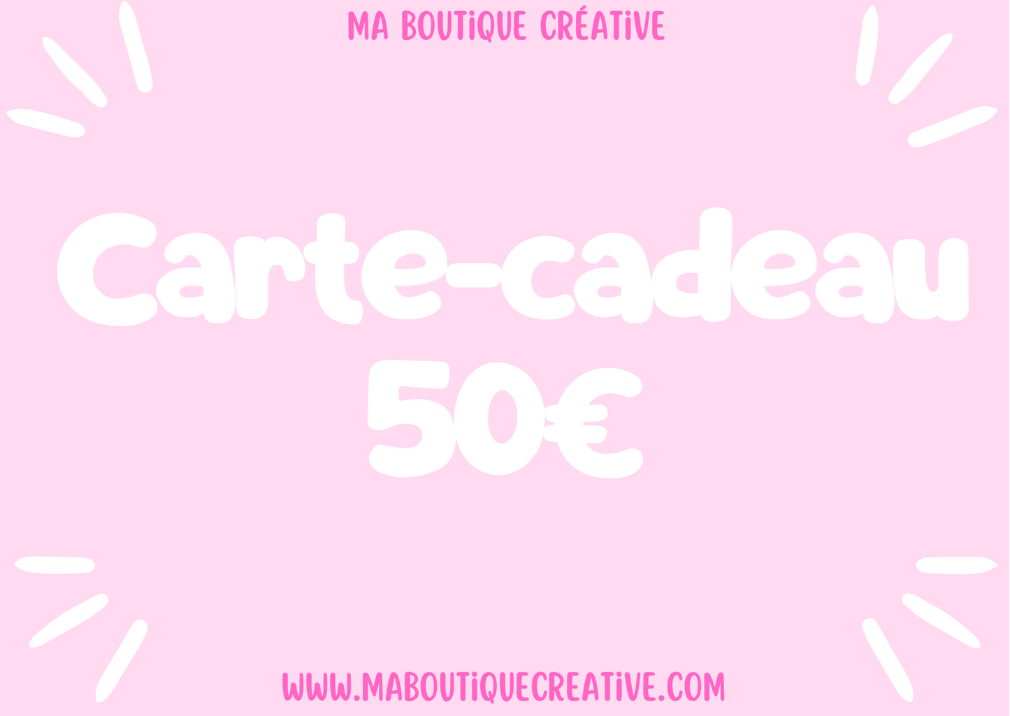 Carte-cadeau  « Ma boutique créative »