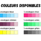 Lot de 5 enveloppes budgétaires personnalisables format A7 en couleur + trackers intégrer