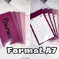 Lot de 5 enveloppes budget plastifiées format A7 + trackers intégrés personnalisable