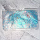 1 Enveloppe budget paillettes bleu personnalisable format A6