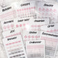 1 Tracker PERSONNALISÉ à la demande format A6 perforé sur le côté (ou non)