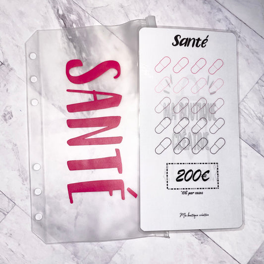 Kit Santé 200€ enveloppe zip A6 + tracker